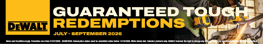 DEWALT GUARANTEED TOUGH Q3 Redemptions Jul - Sep 2026